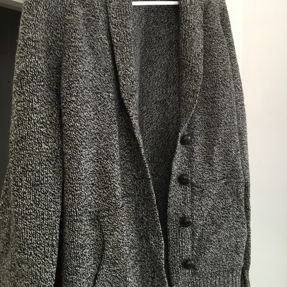 cozy soft merino wool cardigan sweater grey